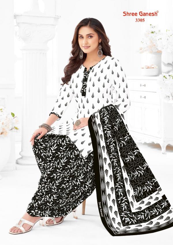 Shree Ganesh Colours Special White & Black Vol-3 – Dress Material